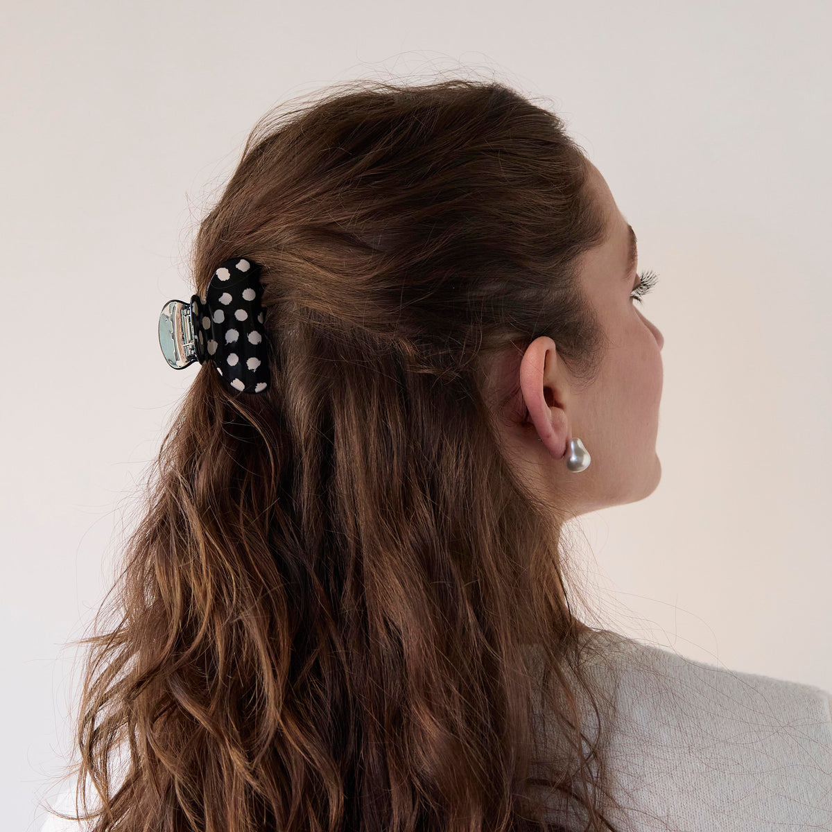 Lele Sadoughi HAIR JET MINI POLKA DOT CLIP