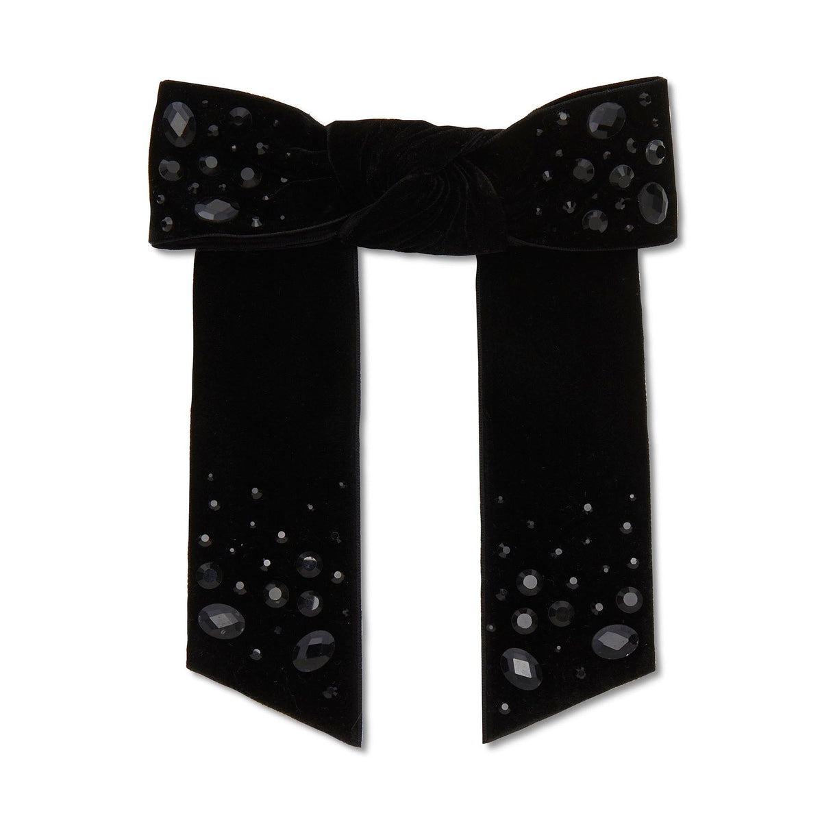 Lele Sadoughi HAIR JET SHIRLEY CRYSTAL PEBBLE BOW