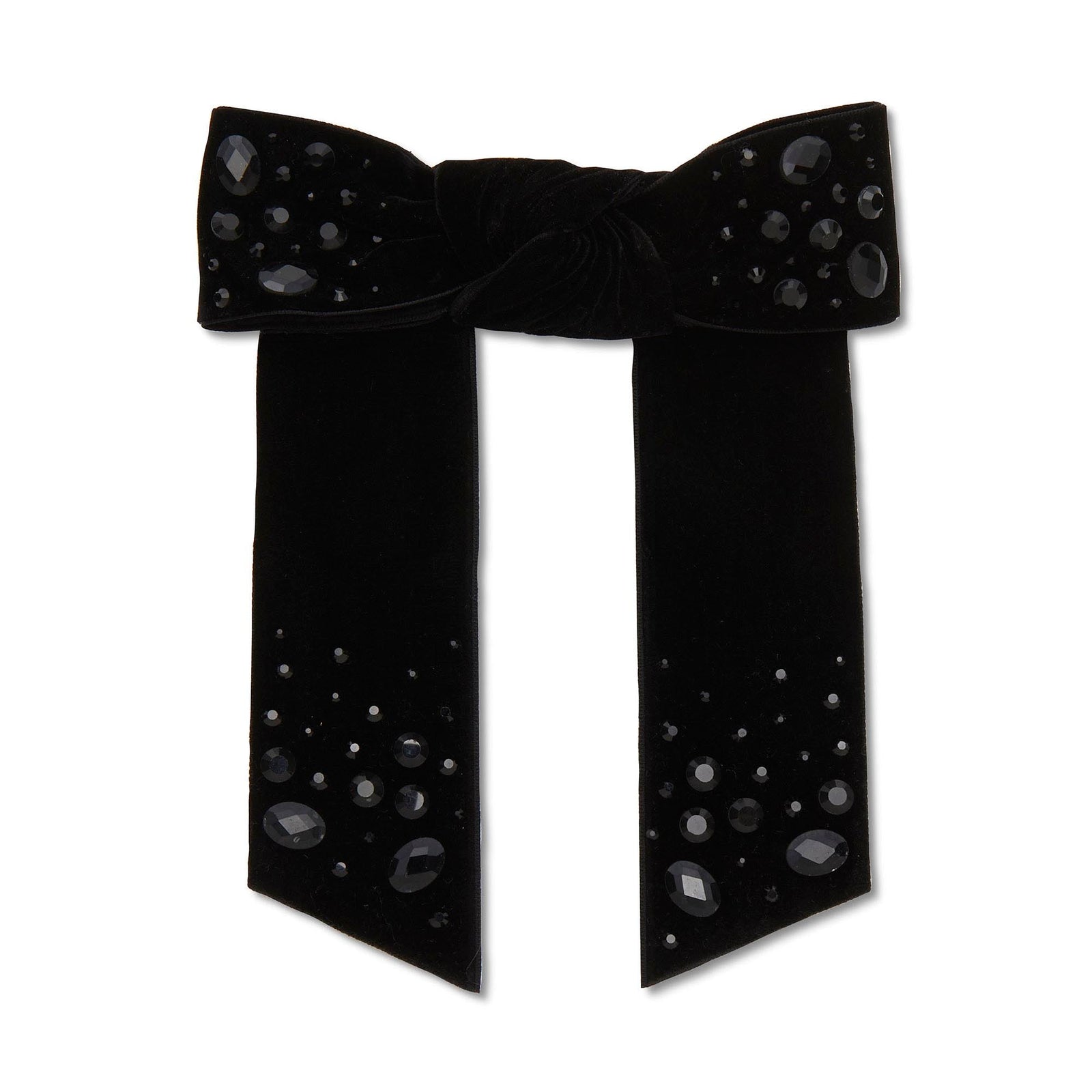 Lele Sadoughi HAIR JET SHIRLEY CRYSTAL PEBBLE BOW