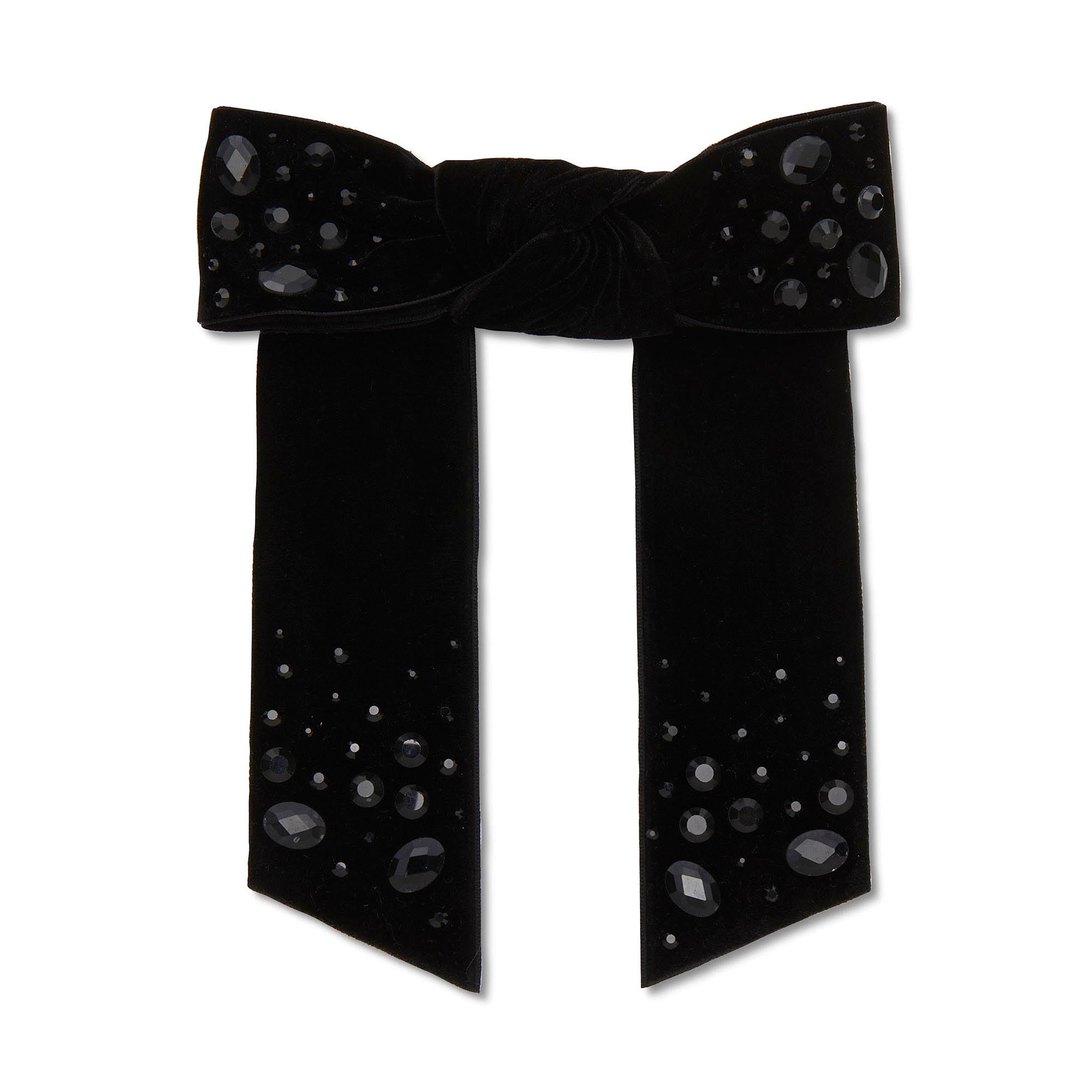 Lele Sadoughi HAIR JET SHIRLEY CRYSTAL PEBBLE BOW