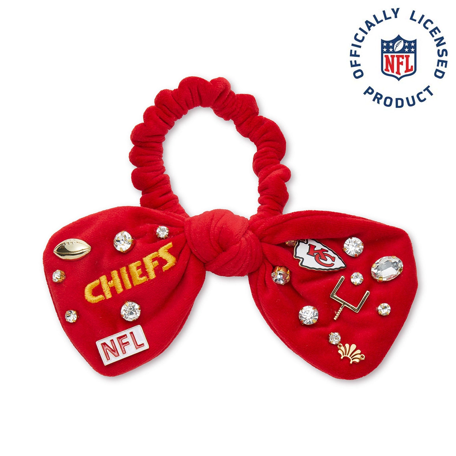 Lele Sadoughi HAIR KANSAS CITY CHIEFS LELE X NFL RED BOW SCRUNCHIE
