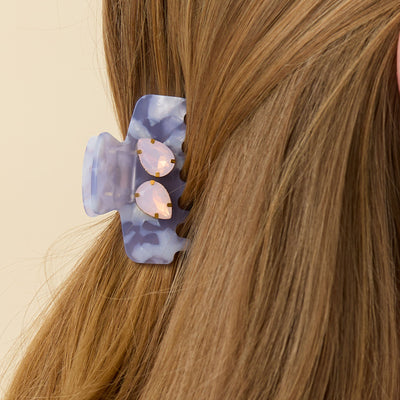 Lele Sadoughi HAIR ONE SIZE LILAC MINI CRYSTAL CLAW CLIP