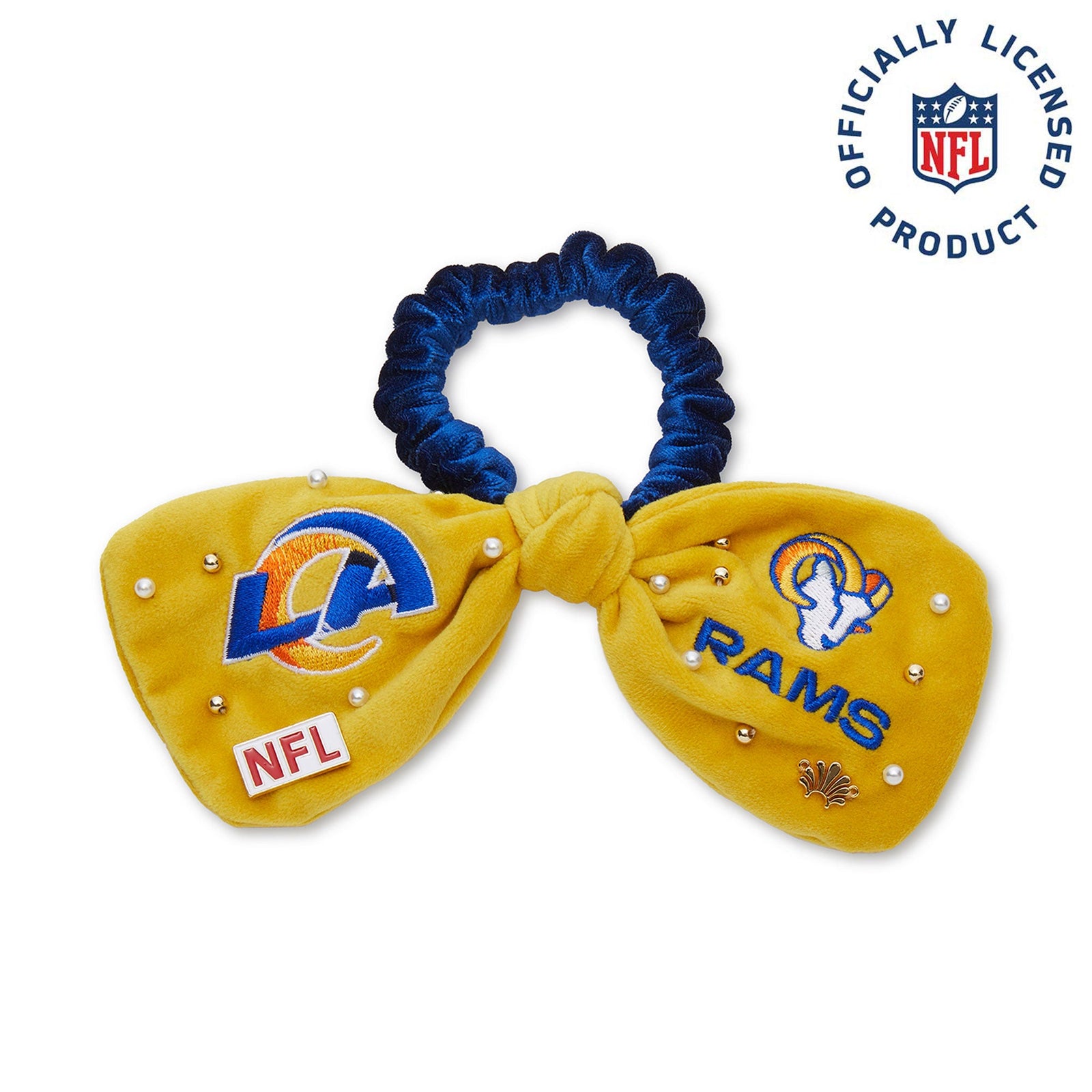 Lele Sadoughi HAIR LOS ANGELES RAMS LELE X NFL SOL BOW SCRUNCHIE