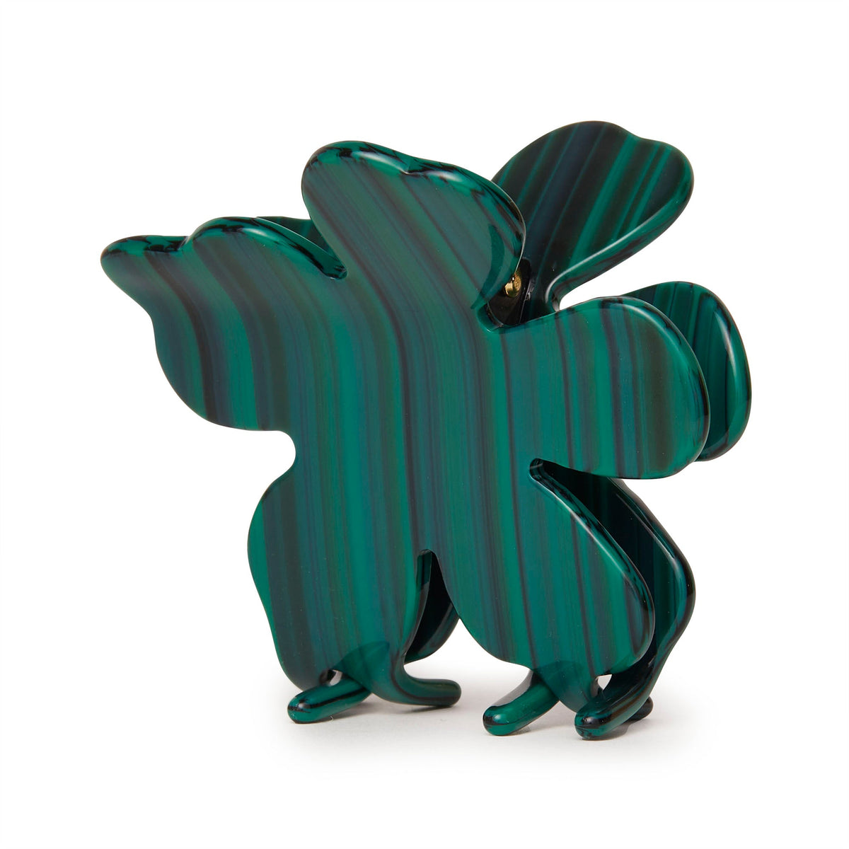 Lele Sadoughi HAIR MALACHITE LILY CLAW CLIP