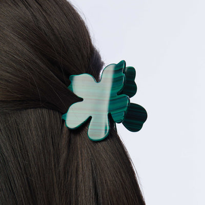 Lele Sadoughi HAIR MALACHITE LILY CLAW CLIP