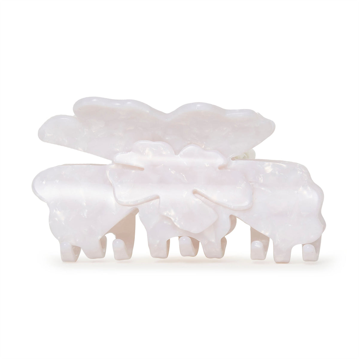 Lele Sadoughi HAIR MOTHER OF PEARL HIBISCUS CLAW CLIP