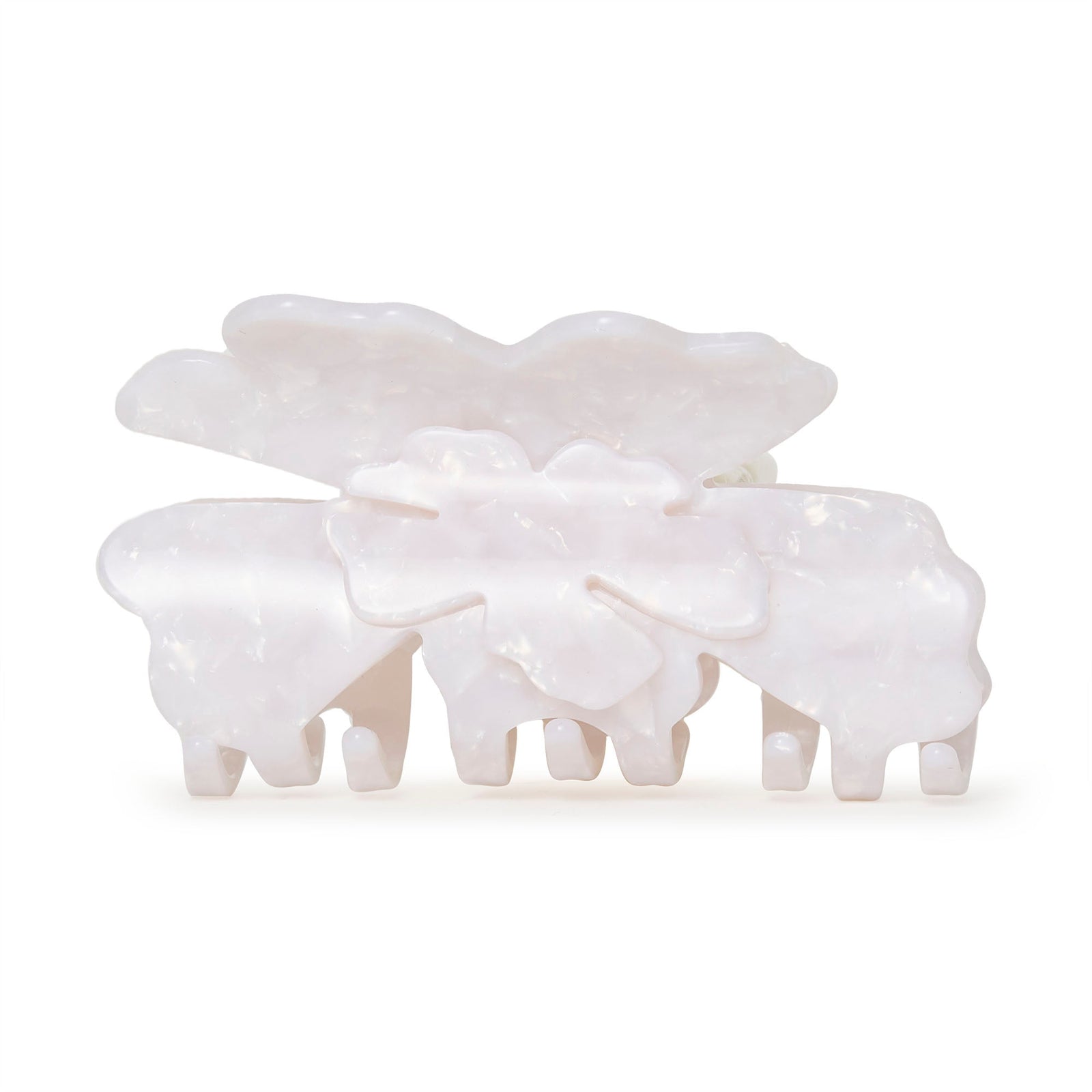 Lele Sadoughi HAIR MOTHER OF PEARL HIBISCUS CLAW CLIP
