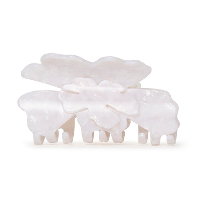 Lele Sadoughi HAIR MOTHER OF PEARL HIBISCUS CLAW CLIP