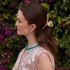 Lele Sadoughi HAIR NATURAL RAFFIA SHELL CLAW CLIP