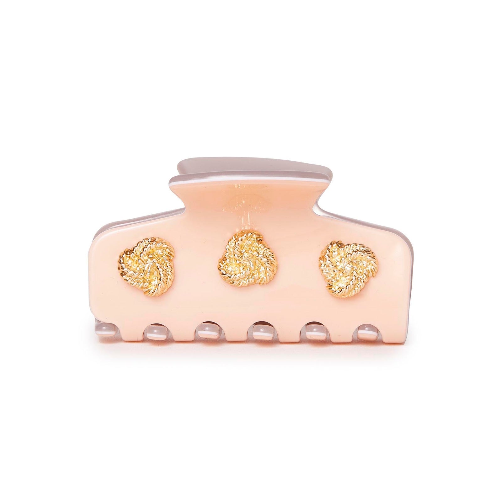 Lele Sadoughi HAIR OATMEAL HICKORY MINI KNOTTED CLAW CLIP