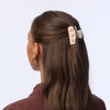 Lele Sadoughi HAIR OATMEAL HICKORY MINI KNOTTED CLAW CLIP