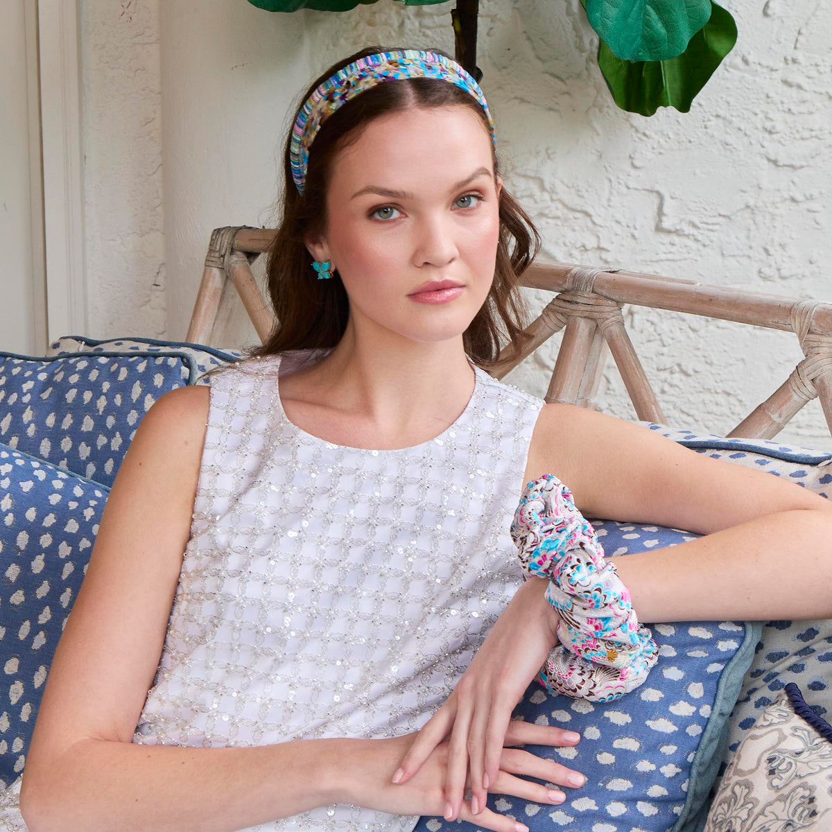 Lele Sadoughi HAIR ONE SIZE BEACH MEDLEY  ROMMY OVERSIZED SCRUNCHIE