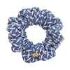 Lele Sadoughi HAIR ONE SIZE CADET BLUE LATTICE DENIM SCRUNCHIE