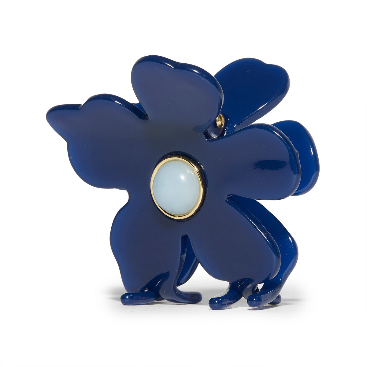 Lele Sadoughi HAIR ONE SIZE COBALT LILY CLAW CLIP