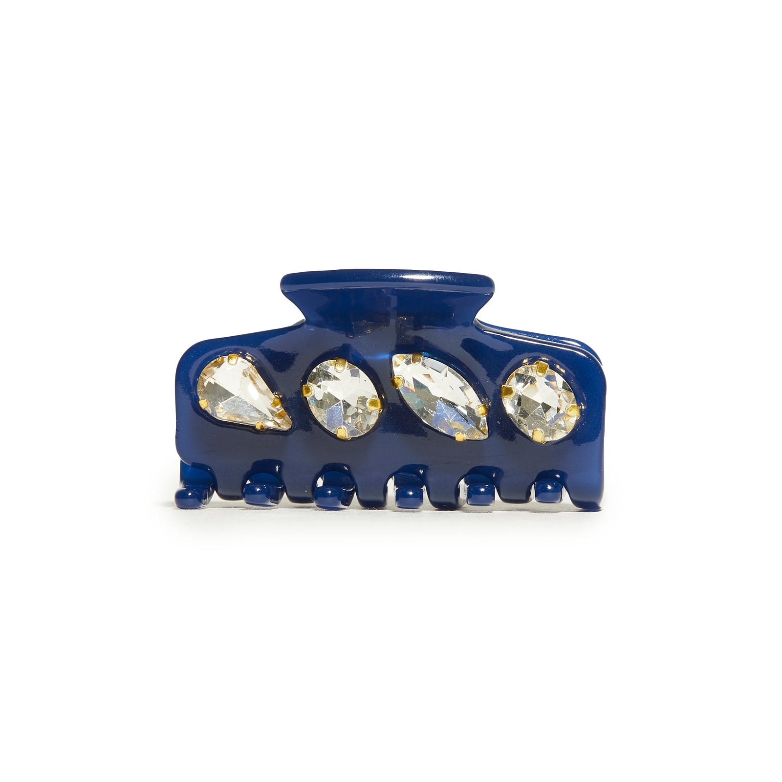 Lele Sadoughi HAIR ONE SIZE COBALT MINI CRYSTAL CLAW CLIP