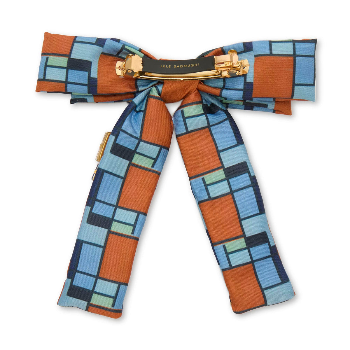 Lele Sadoughi HAIR ONE SIZE COMPOSITION THE MET X LELE ANTOINETTE MONDRIAN EMBELLISEHED BOW BARRETTE