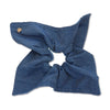 Lele Sadoughi HAIR ONE SIZE DENIM DOUBLE FACED SQUARE SCRUNCHIE