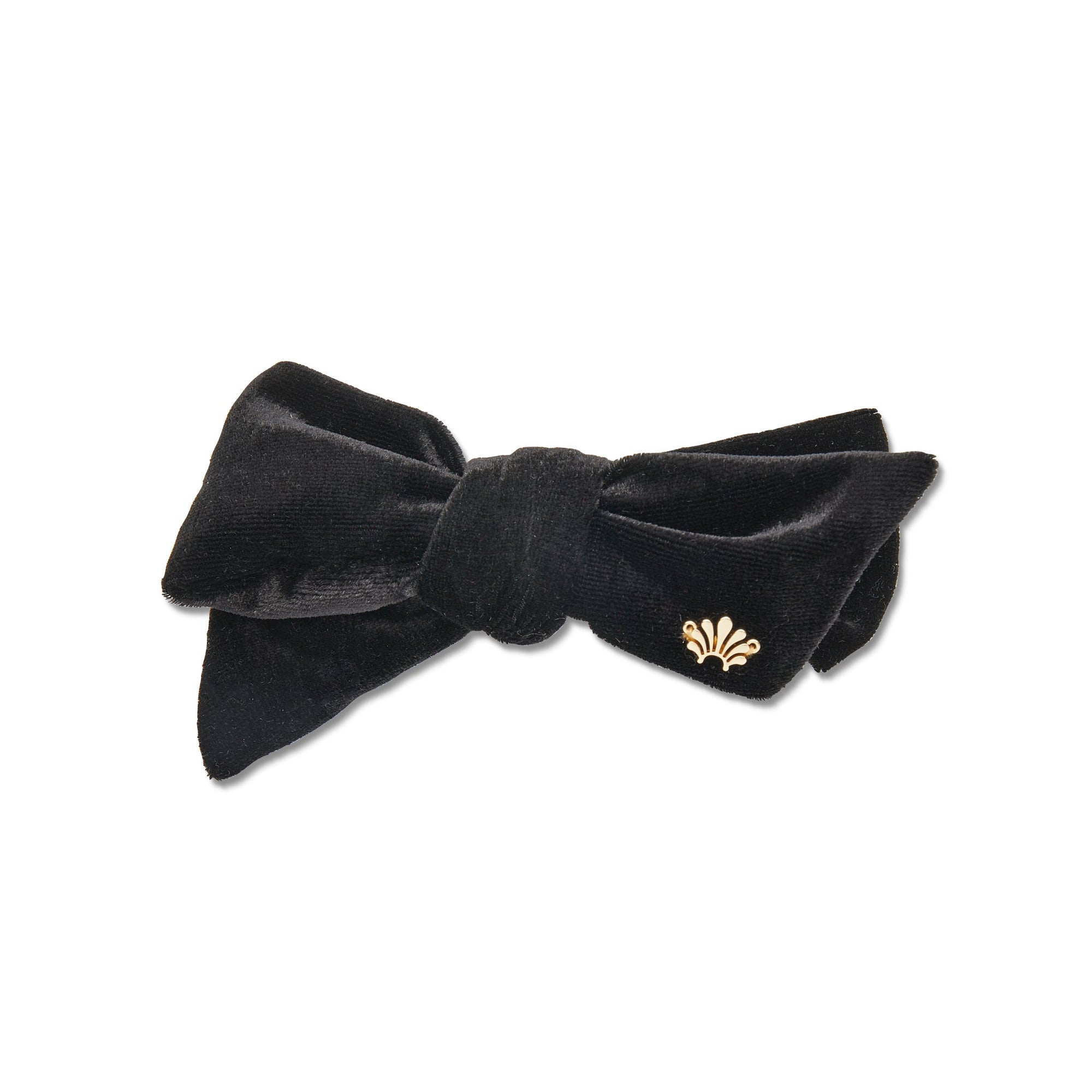 Lucky Brand Velvet Ribbon Bow Hair Tie Set in Black