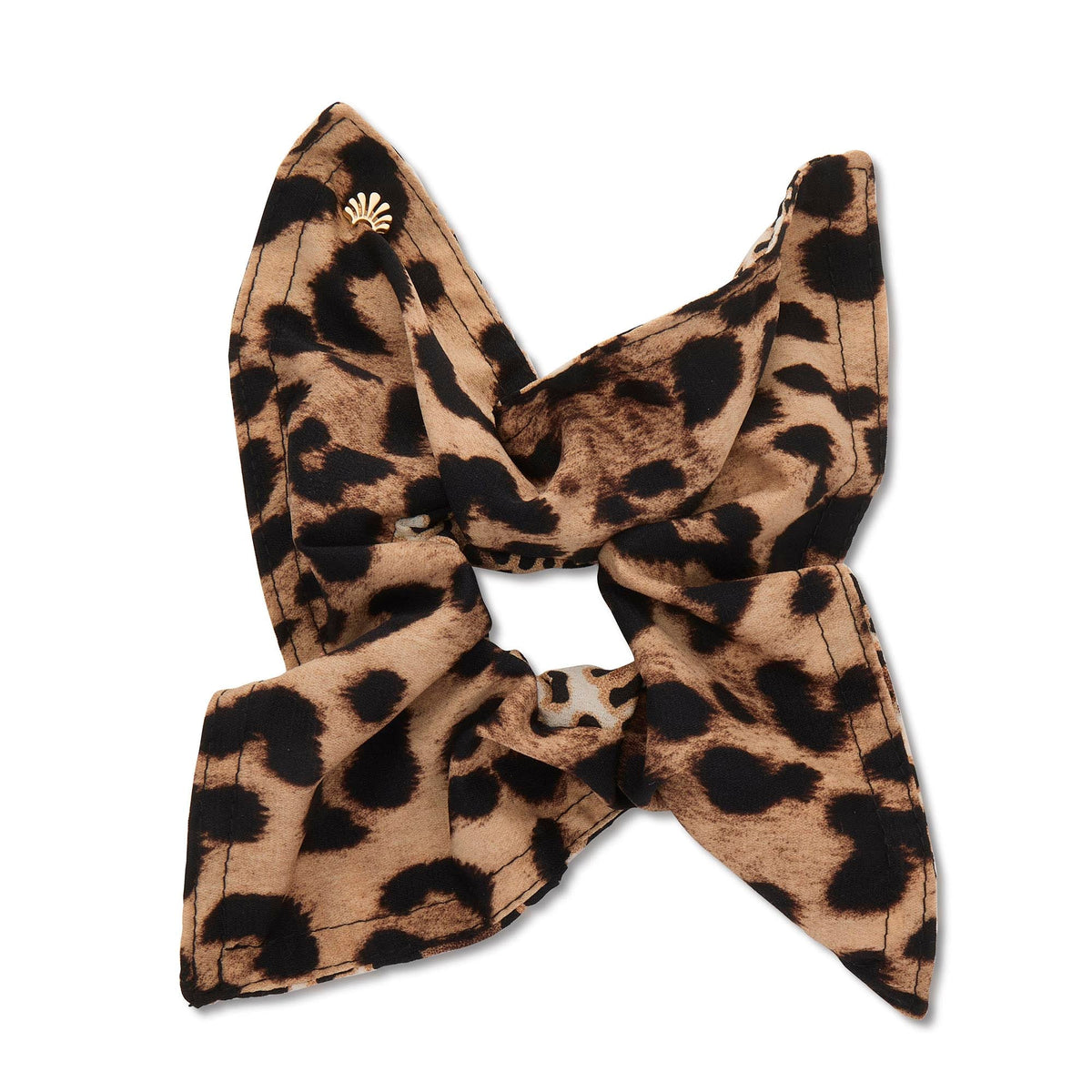Lele Sadoughi HAIR ONE SIZE LEOPARD DOUBLE FACED SQUARE SCRUNCHIE