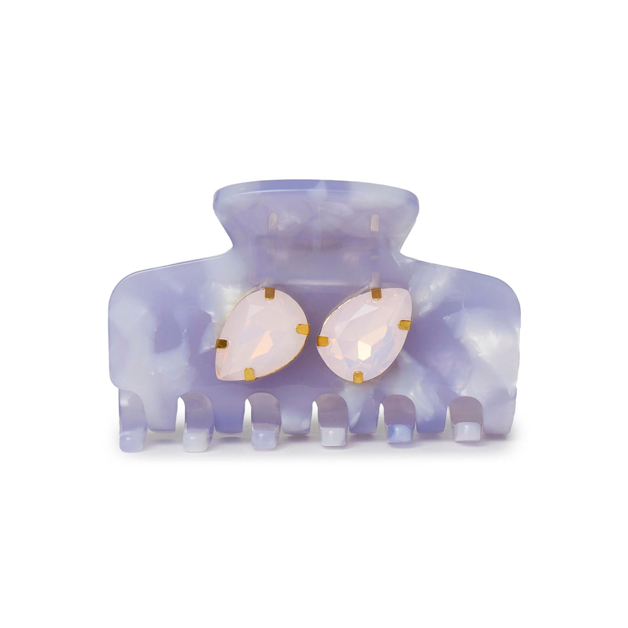 Lele Sadoughi HAIR ONE SIZE LILAC MINI CRYSTAL CLAW CLIP