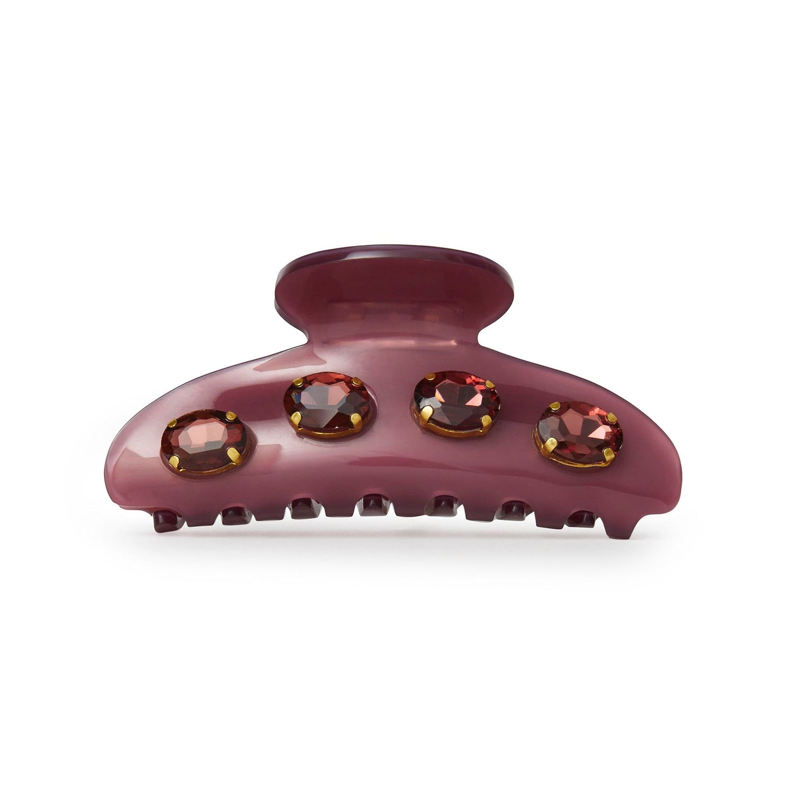 Lele Sadoughi HAIR ONE SIZE MAUVE LARGE CRYSTAL CLAW CLIP