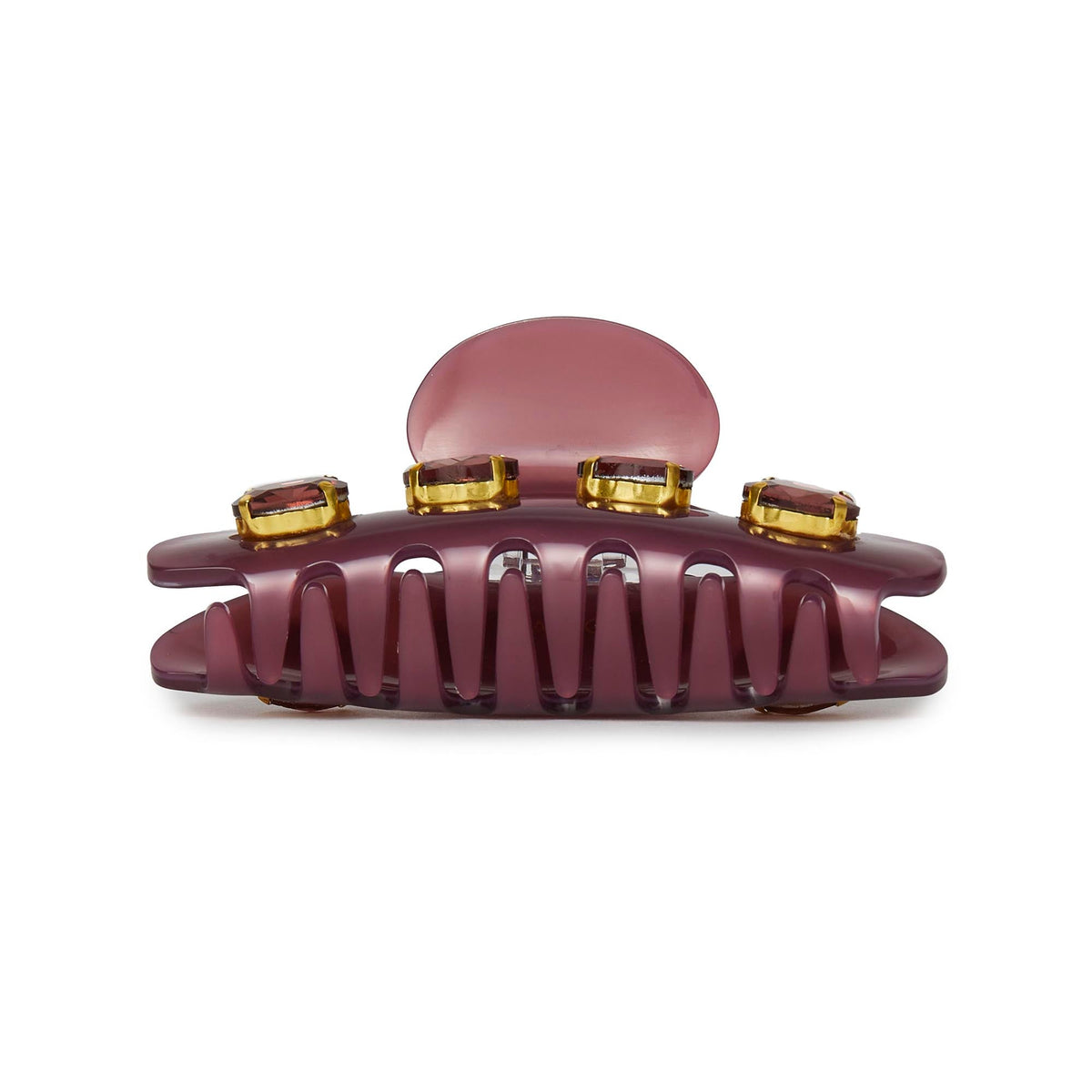 Lele Sadoughi HAIR ONE SIZE MAUVE LARGE CRYSTAL CLAW CLIP