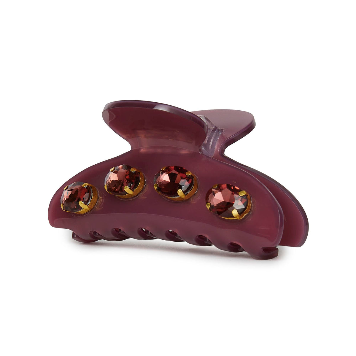 Lele Sadoughi HAIR ONE SIZE MAUVE LARGE CRYSTAL CLAW CLIP