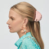 Lele Sadoughi HAIR ONE SIZE SHELL PINK SIMONE TERRY CLOTH CLAW CLIP