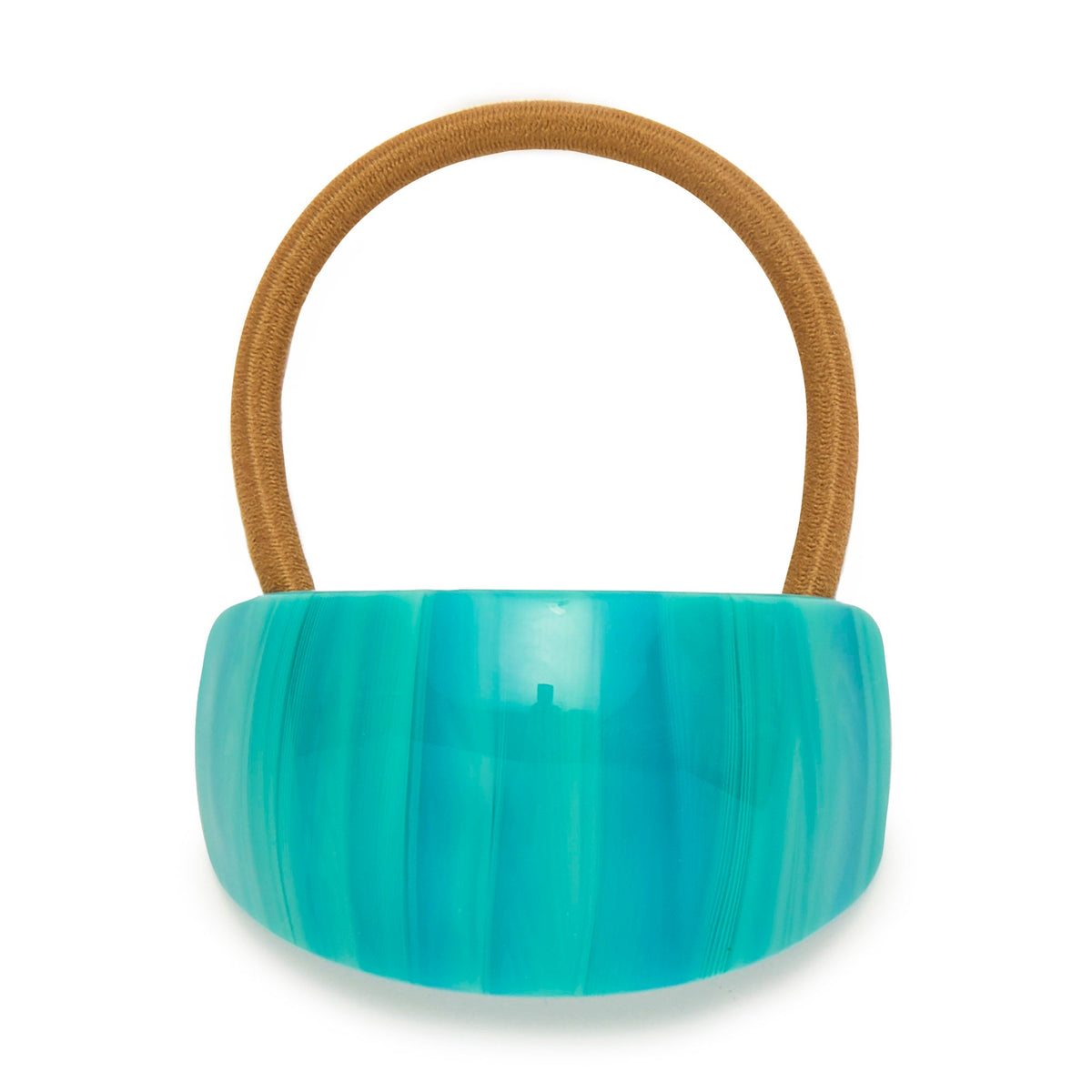 Lele Sadoughi HAIR ONE SIZE TURQUOISE ACETATE GENIE HAIR TIE