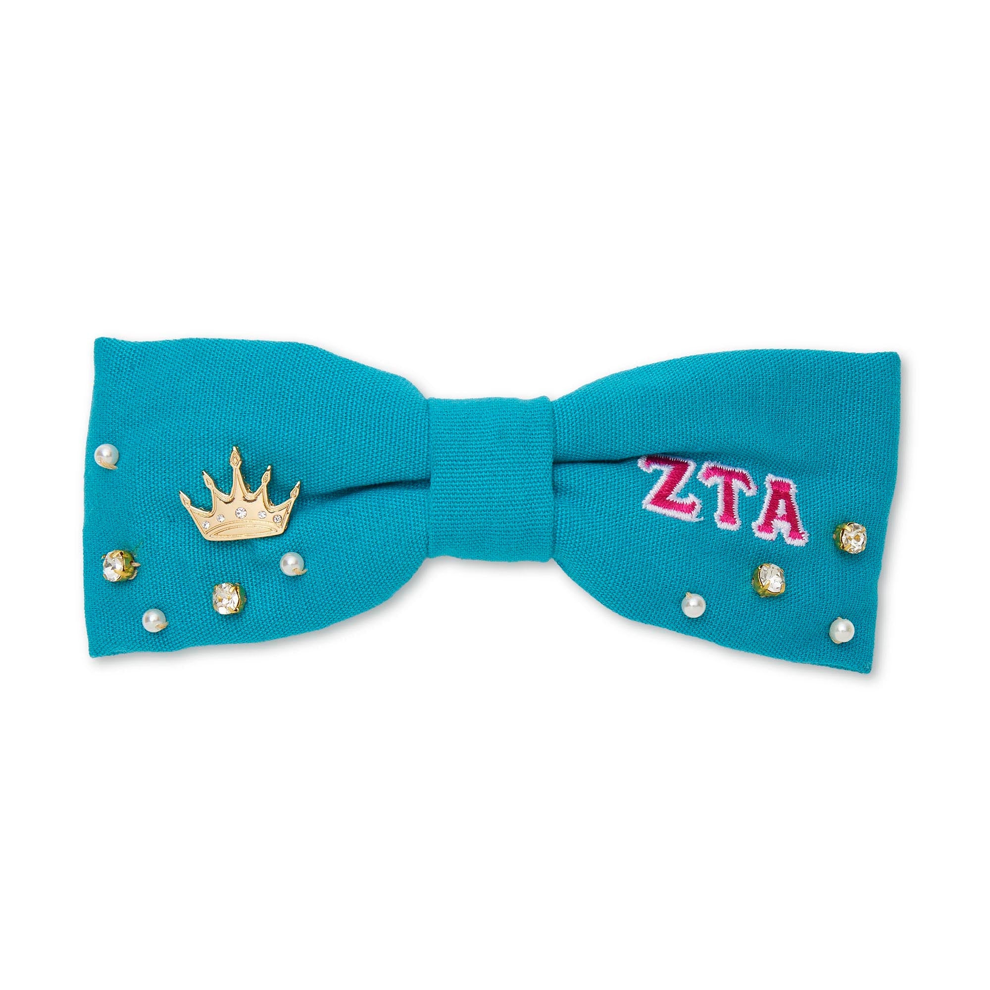LELE SADOUGHI HAIR ONE SIZE TURQUOISE ZETA TAU ALPHA RILEY BOW