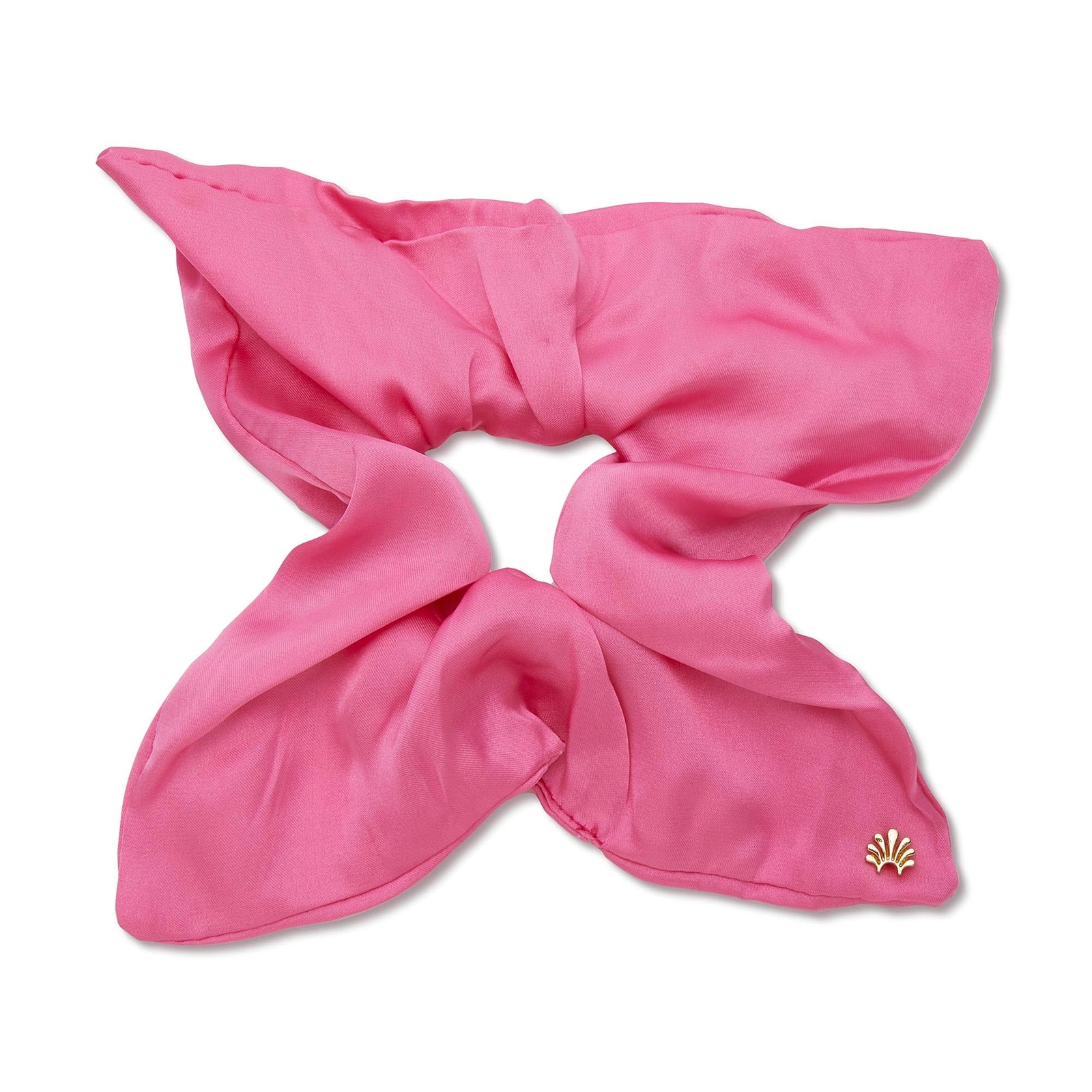 LELE SADOUGHI HAIR PINK LEMONADE SQUARE SILK SCRUNCHIE