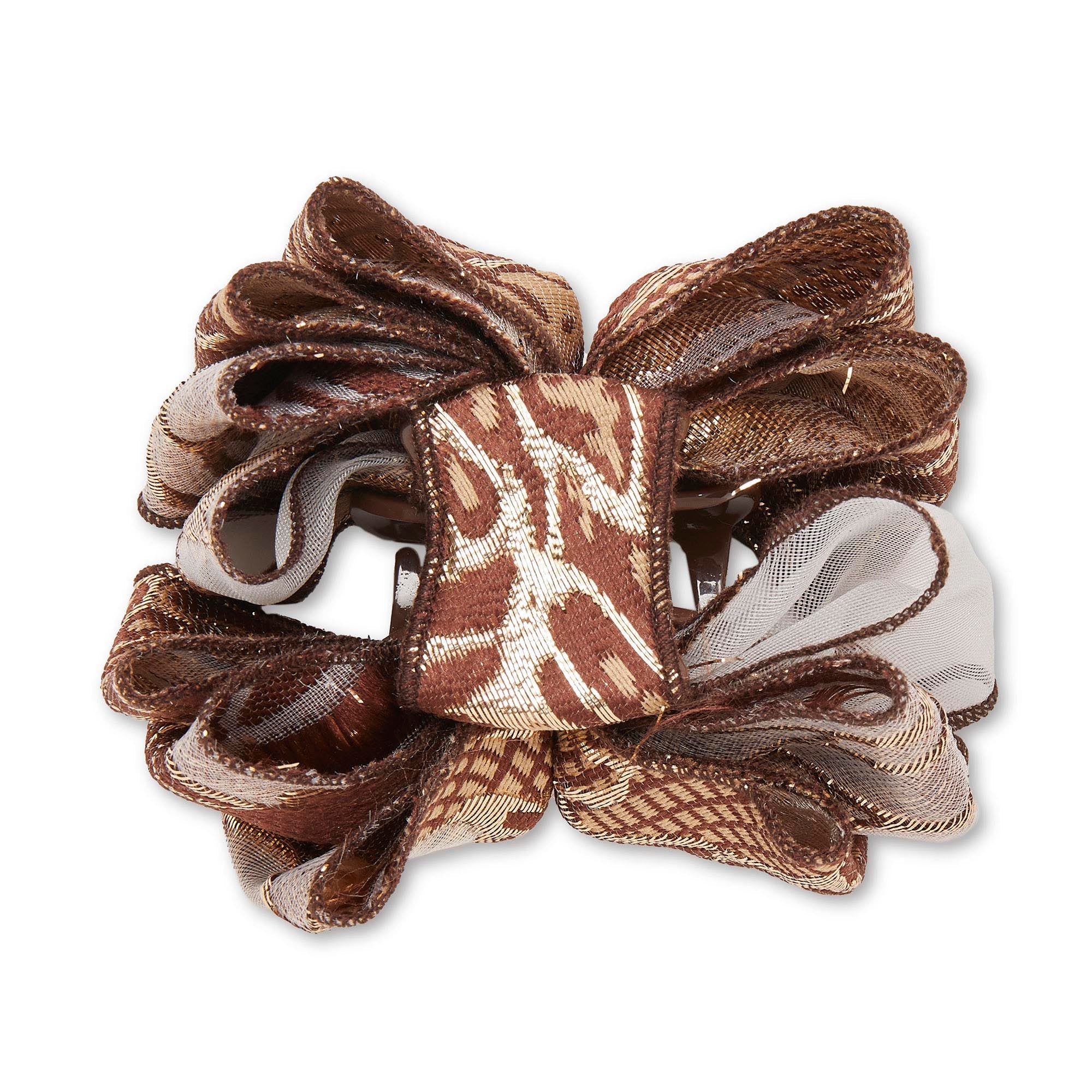 Lele Sadoughi HAIR PLUM BLUSH MINI RITA FLORAL CLAW CLIP