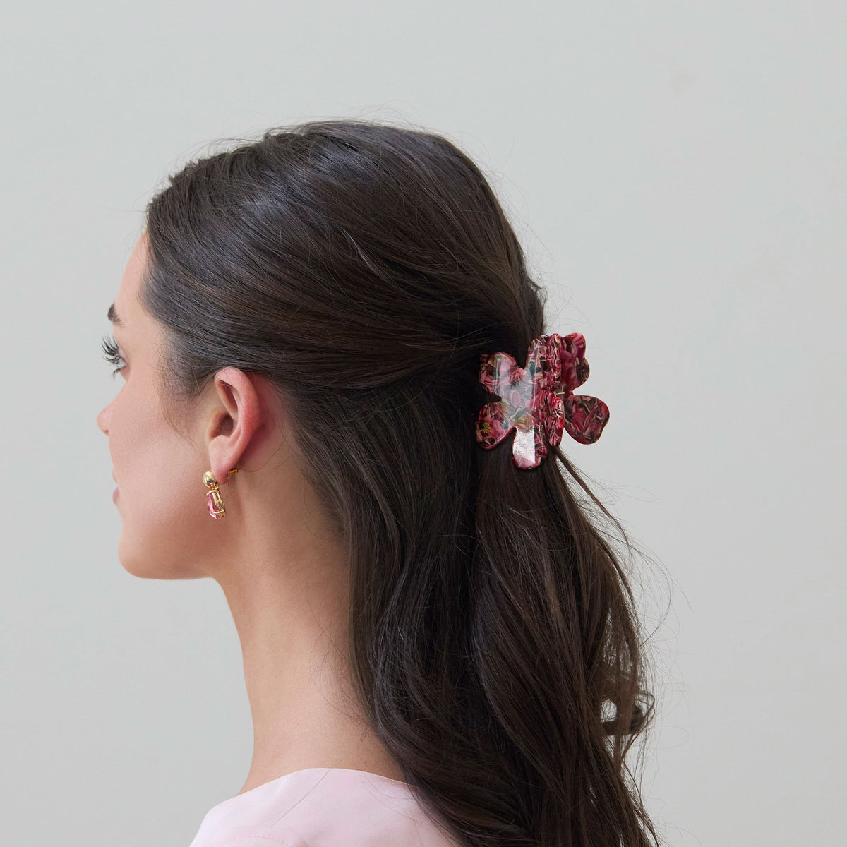 Lele Sadoughi HAIR ROSE TORTOISE LILY CLAW CLIP