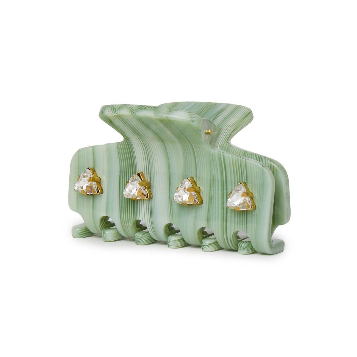 Lele Sadoughi HAIR SAGE MINI CRYSTAL CLAW CLIP