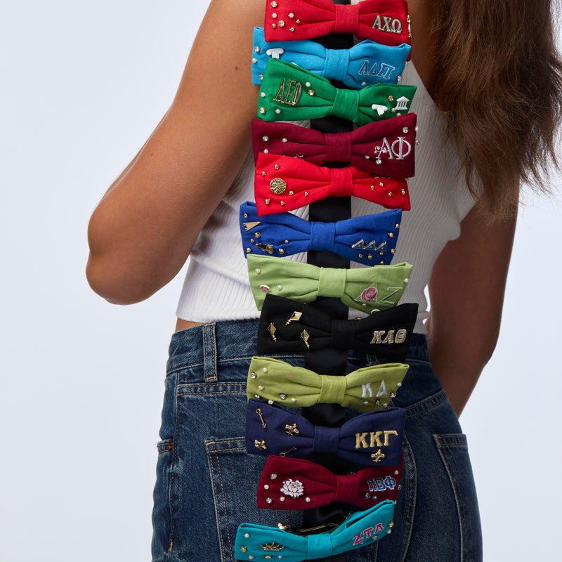 SCARLET ALPHA CHI OMEGA RILEY BOW