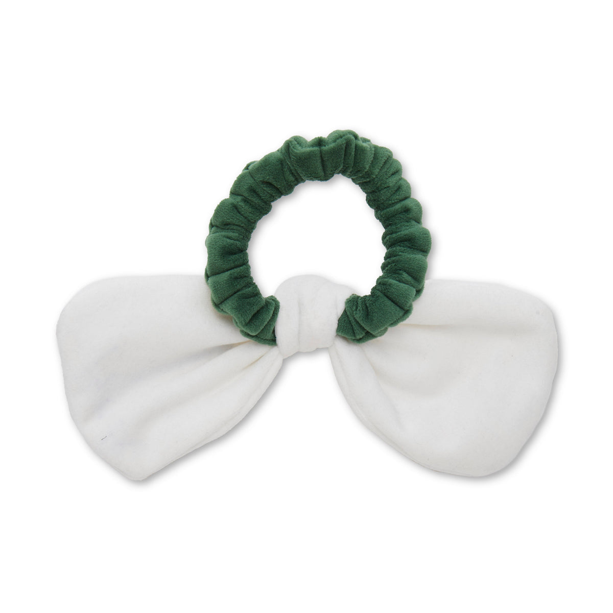 Lele Sadoughi HAIR SEATTLE SEAHAWKS LELE X NFL IVORY GREEN BOW SCRUNCHIE