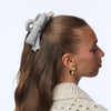 LELE SADOUGHI HAIR SLATE GRAY CABLE KNIT BOW CLAW CLIP