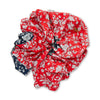 Lele Sadoughi HAIR SUMMER BLOOMS DOUBLE FACED AMERICANA LIBERTY OVERSIZED SCRUNCHIE