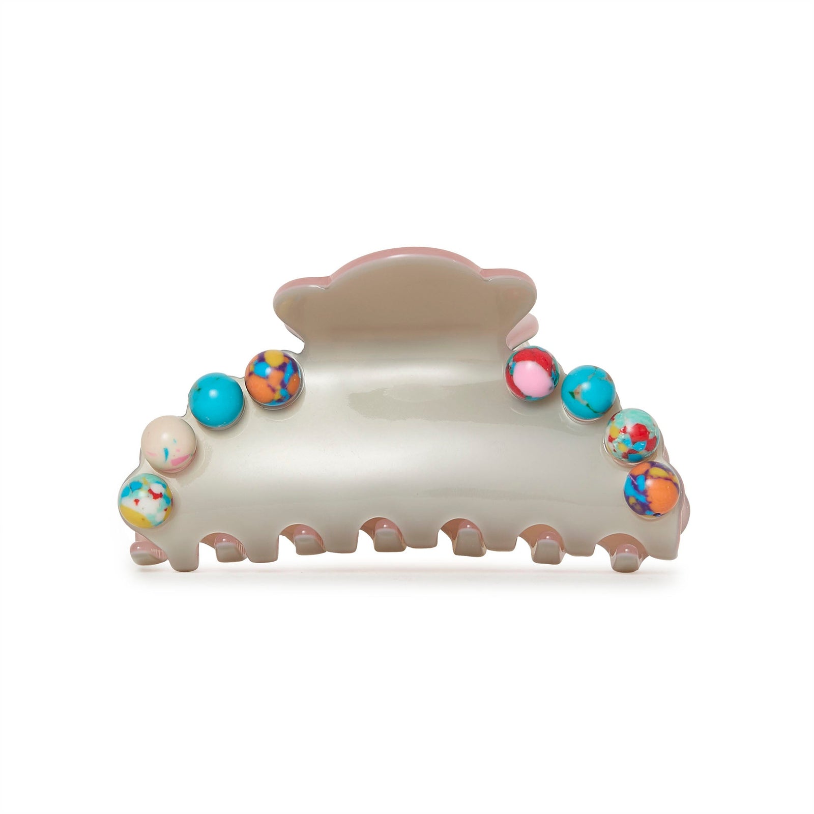 Lele Sadoughi HAIR TERRAZO MULTI MEDIUM STONE CLAW CLIP