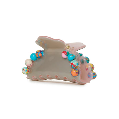 Lele Sadoughi HAIR TERRAZO MULTI MEDIUM STONE CLAW CLIP