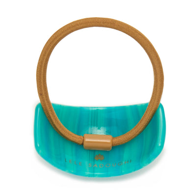 Lele Sadoughi HAIR ONE SIZE TURQUOISE ACETATE GENIE HAIR TIE