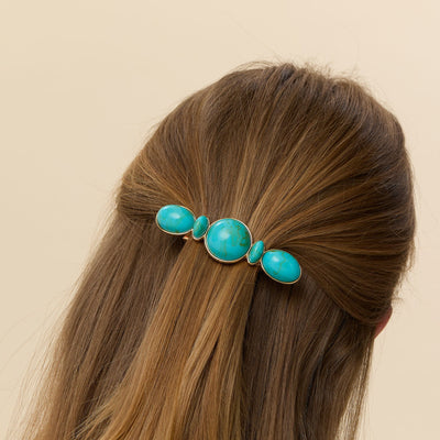 Lele Sadoughi HAIR ONE SIZE TURQUOISE AVENTURA BARRETTE