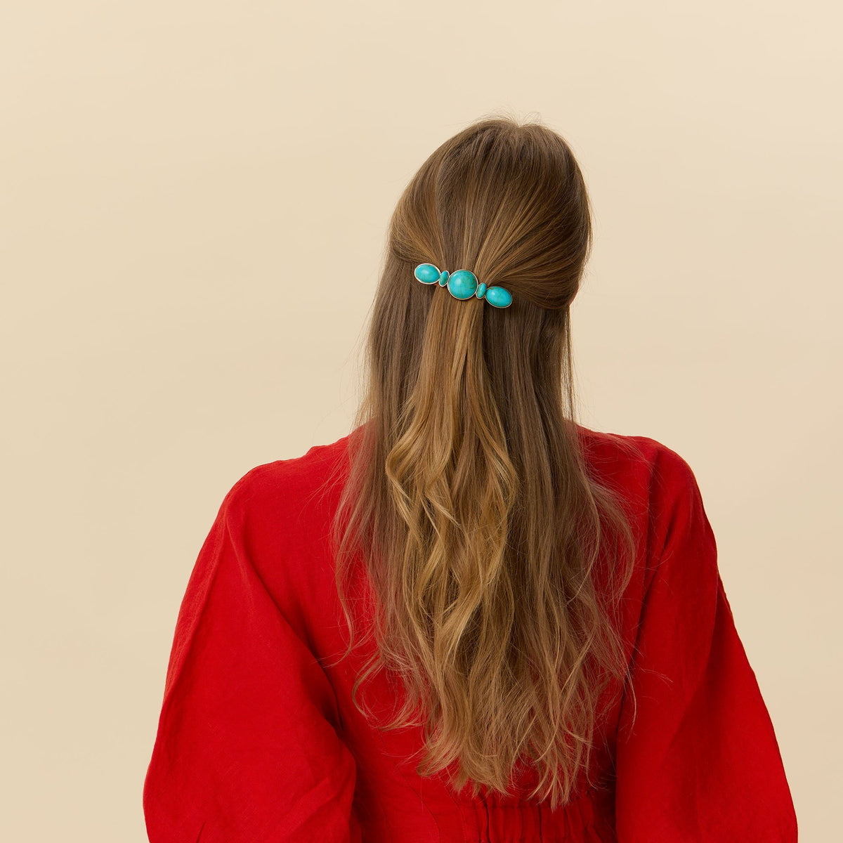 Lele Sadoughi HAIR TURQUOISE AVENTURA BARRETTE