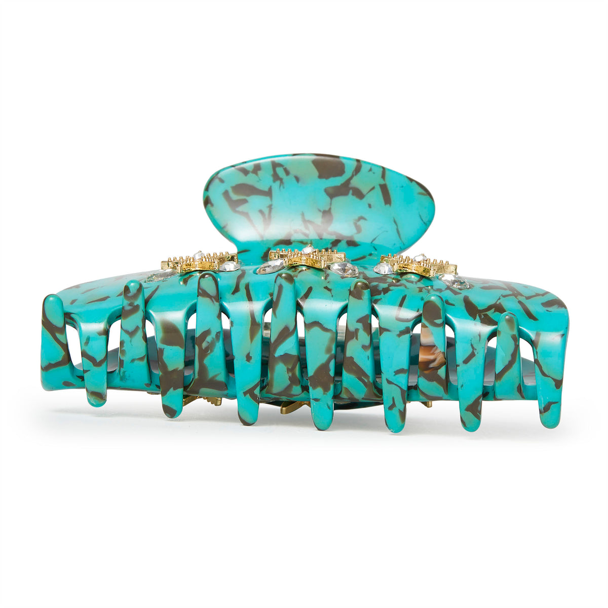 Lele Sadoughi HAIR TURQUOISE CRYSTAL CLUSTER CLAW CLIP