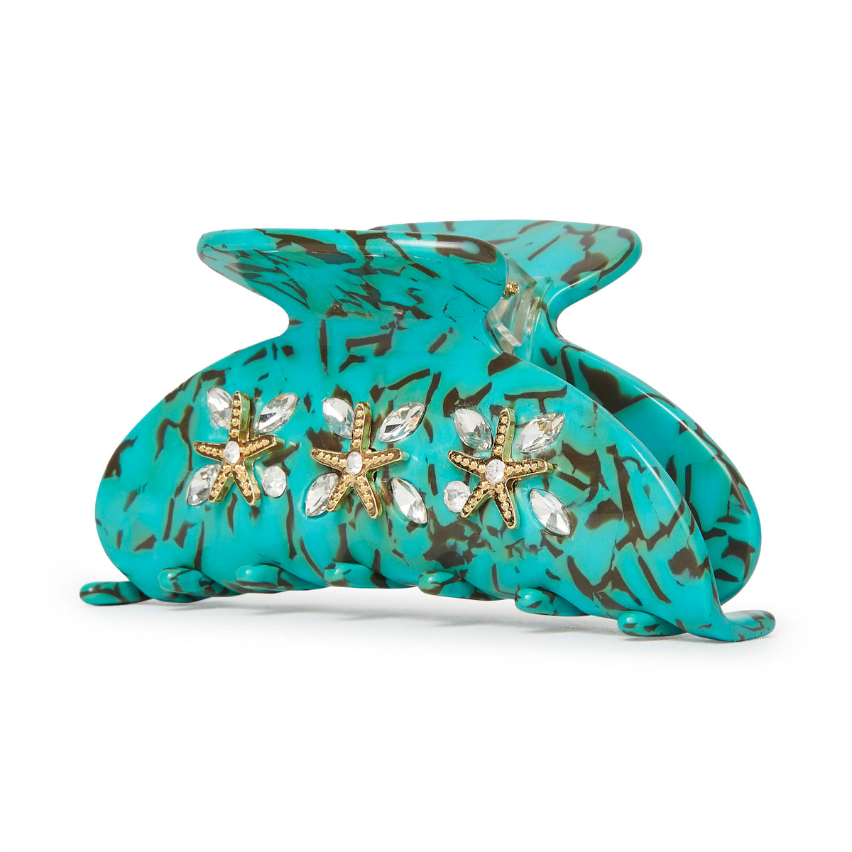 Lele Sadoughi HAIR TURQUOISE CRYSTAL CLUSTER CLAW CLIP