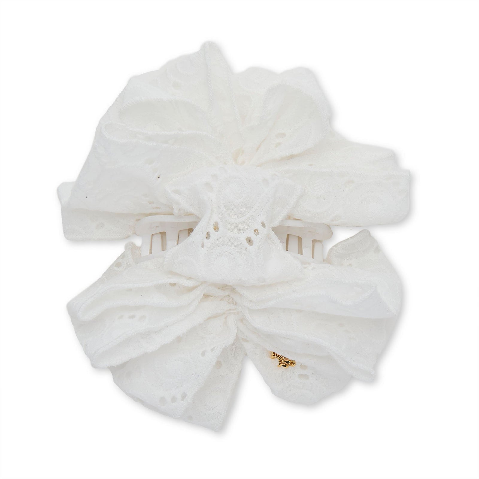 Lele Sadoughi HAIR WHITE RITA EYELET CLAW CLIP