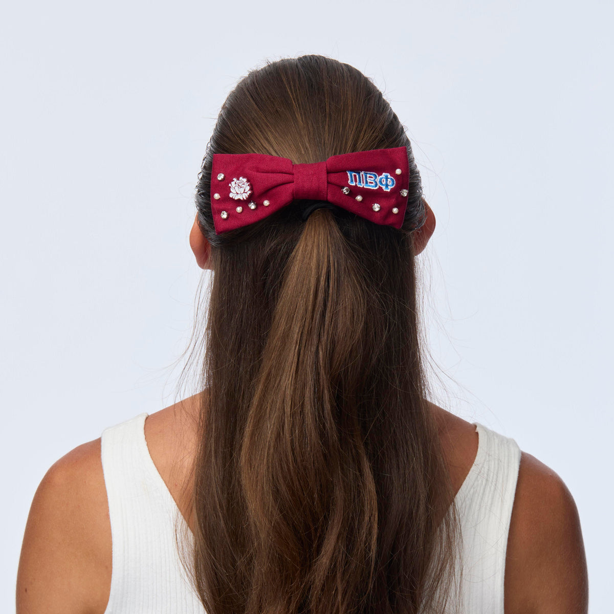 LELE SADOUGHI HAIR WINE PI BETA PHI RILEY BOW