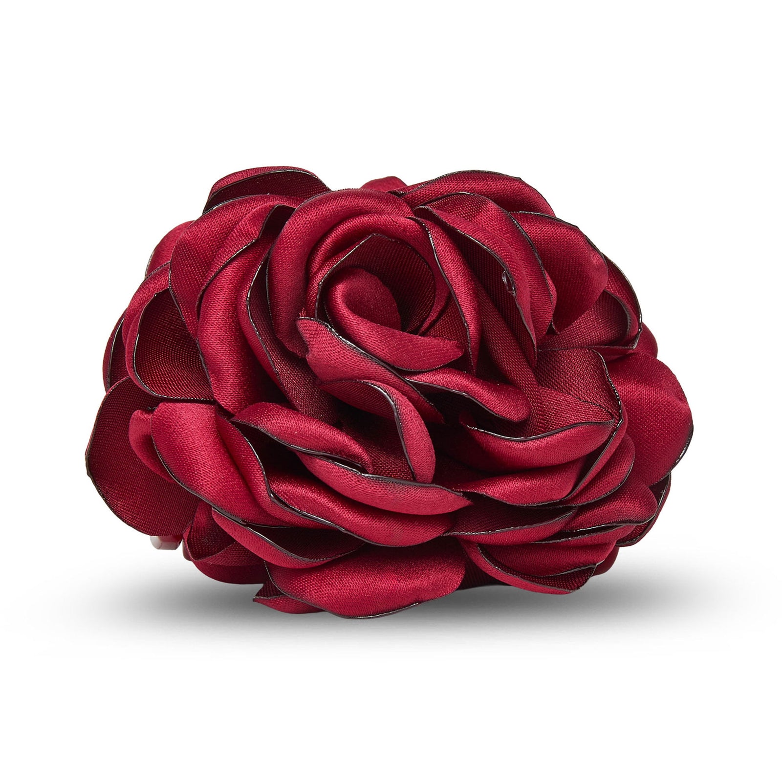 Lele Sadoughi HARD HAIR ONE SIZE BURGUNDY PEONY FLOWER CLAW CLIP