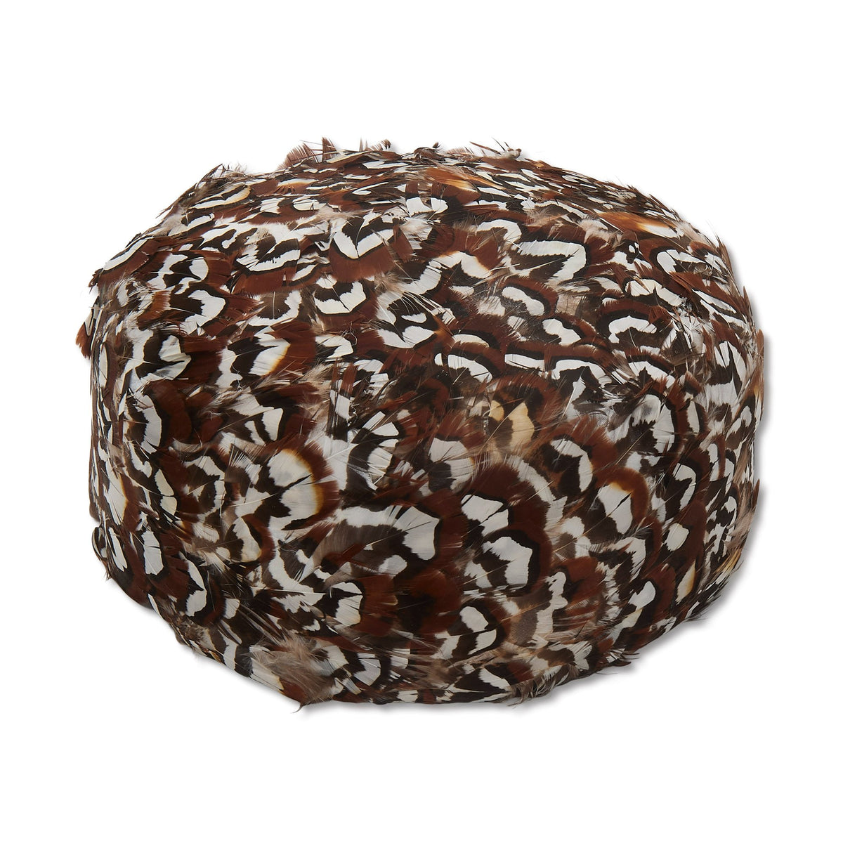 Lele Sadoughi HAT ALMOND FEATHER PILLBOX HAT