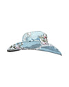Lele Sadoughi HAT BLEU DRAWING ROOM FABRIC COVERED COWBOY HAT